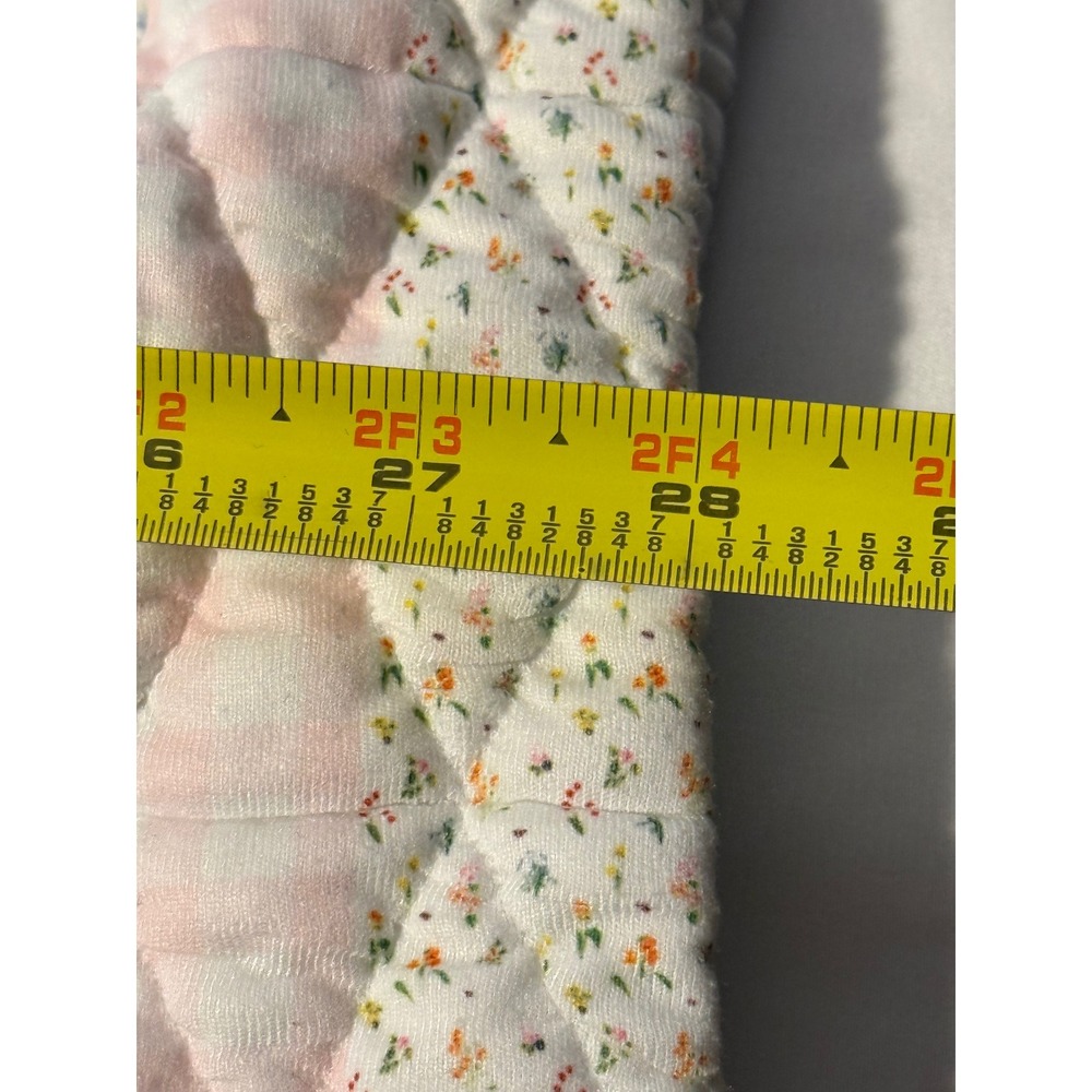 Sunkissed Coconut Quilted Patchwork Floral Hoodie Pastel Cottagecore Pullover - Picture 5 of 5